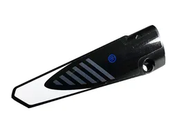 Technic, Panel Fairing # 5 Long Smooth, Side A with Gray Stripes, Blue Circles and White Pattern (Sticker) - Set 42096