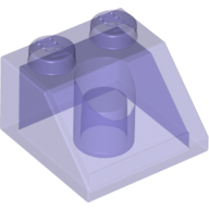 Lego Brick Sloped 45° 2 x 2 / Trans-Purple