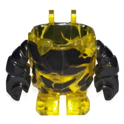 Body Rock Monster - Torso/Legs with Black Arms Assembly / Trans-Yellow