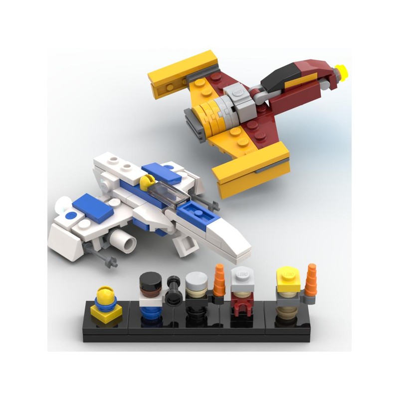 Lego E-Wing vs Shin Hati's Starfighter 1:144 Scale