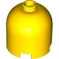 Brick Round 2 x 2 x 1 2/3 Dome Top, Blocked Open Stud / Yellow