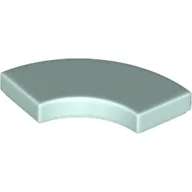 Tile 2 x 2 Curved, Macaroni / Light Aqua