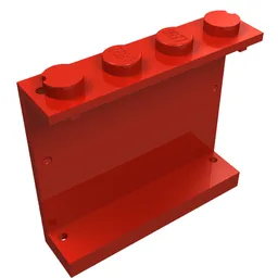 Panel 1 x 4 x 3 - Solid Studs with Diagonal 1/2 Black Left Print