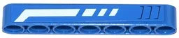 Technic, Liftarm Thick 1 x 7 with White Broken Stripe and 3 Air Intakes Pattern Model Left Side (Sticker) - Set 42023
