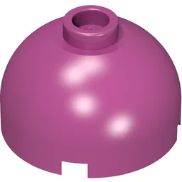 Brick Round 2 x 2 Dome Top, Hollow Stud / Magenta