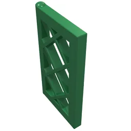 Window 1 x 2 x 3 Pane Latticed / Green