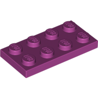 Lego Plate 2 x 4 / Magenta