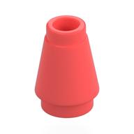 Lego Cone 1 x 1 [Top Groove] / Coral