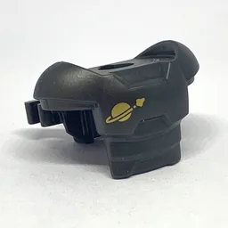 Minifig Neckwear Armor Space with Shoulder Protection and 2 Clips with Classic Space Logo Print / Pearl Titanium