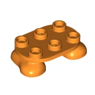 Feet, 2 x 3 x 2/3 with 6 Studs on Top / Orange