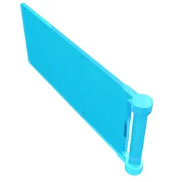 Flag 7 x 3 with Rod / Trans-Light Blue