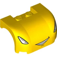 Vehicle Body, Wheel Arch / Mudguard 3 x 4 x 1 2/3 Curved with Front with Headlights, Grill 10731-1 / Yellow