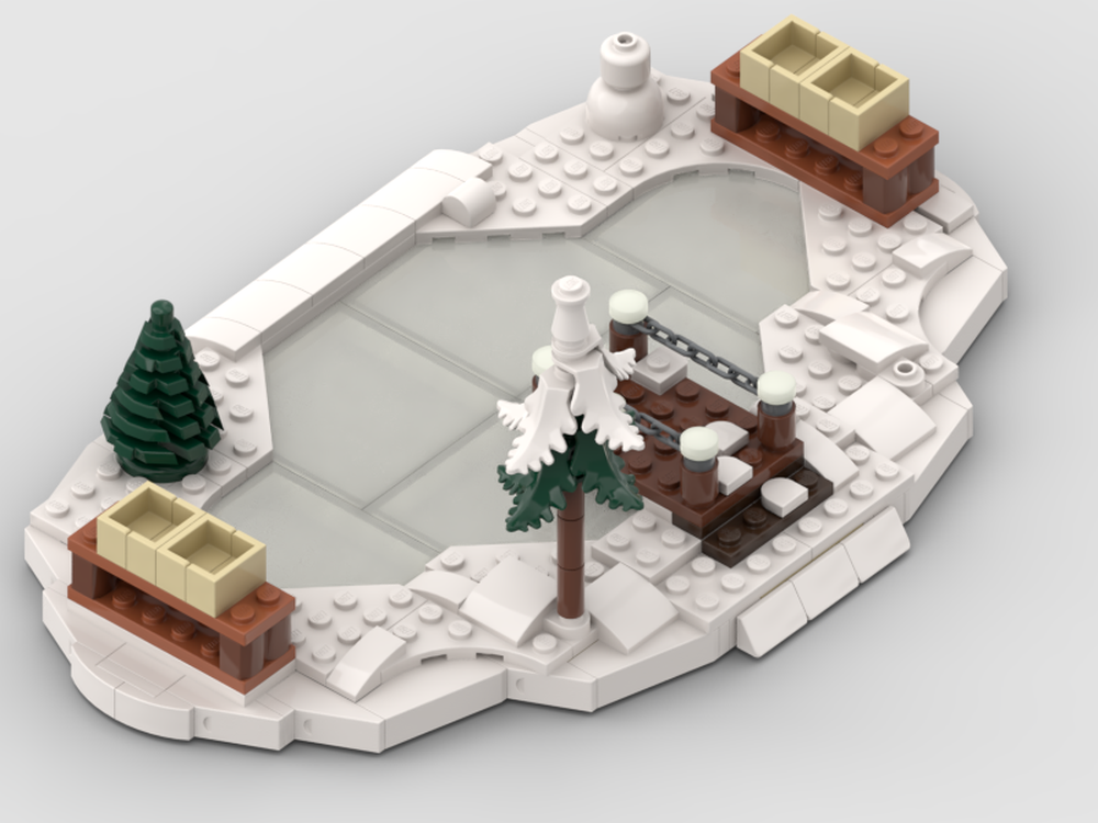 Lego Christmas Winter Village Frozen pond