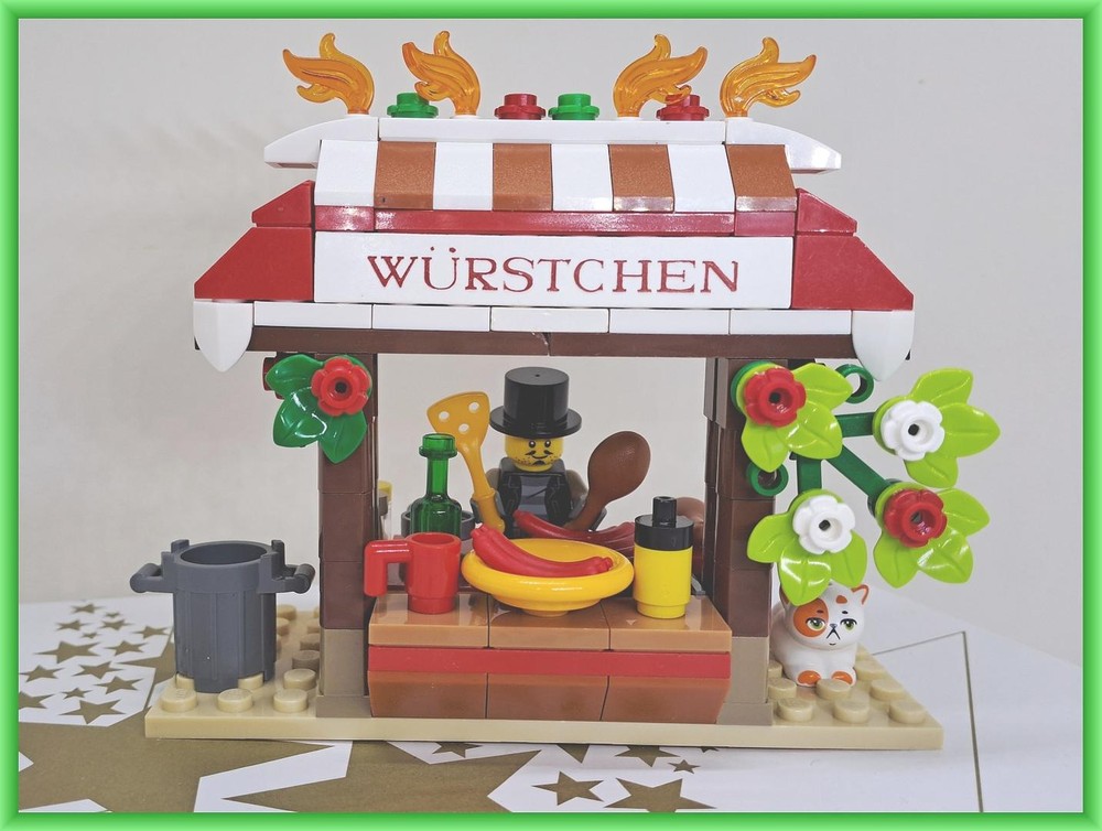 Lego Christmas Market Sausage Stall / Würstchenstand