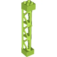 Support 2 x 2 x 10 Girder Triangular Vertical - Type 4 - 3 Posts, 3 Sections / Lime