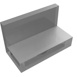 Panel 1 x 2 x 1 [Square Corners] / Trans-Brown