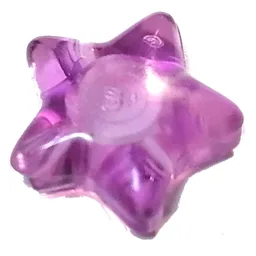 Clikits Icon, Star 2 x 2 Small, with Hole / Trans-Light Purple
