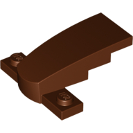 Lego Brick Wedged, Curved 4 x 2 x 1 1/3 with 1 x 4 Base [Plain] / Reddish Brown