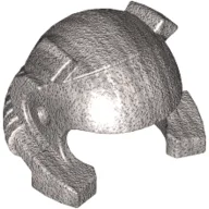 Helmet with Breathing Apparatus and Headlights / Metallic Silver