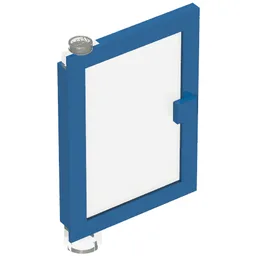Door 1 x 4 x 5 Left with Trans-Clear Glass / Blue