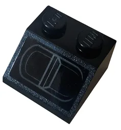Slope 45 2 x 2 with Engine Vent Pattern Model Right Side (Sticker) - Set 76095