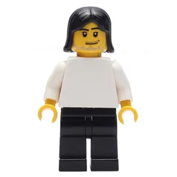 Soccer Player White Plain Torso, Black Legs 1