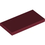 Tile 2 x 4 with Groove / Dark Red