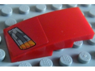 Lego Slope, Curved 4 x 2 with Headlight Pattern Model Left (Sticker) - Set 8484