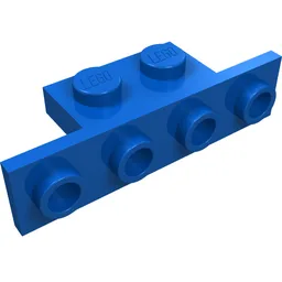 Bracket 1 x 2 - 1 x 4 [Square Corners] / Blue
