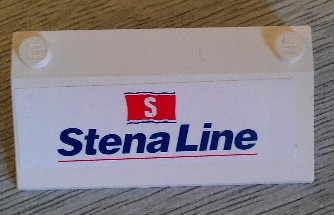 Lego Slope 33 3 x 6 with Inner Walls with Stena Line Ferry Pattern (Sticker) - Set 2998