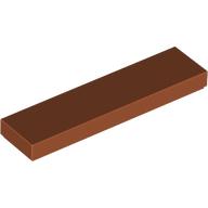 Lego Tile 1 x 4 with Groove / Dark Orange
