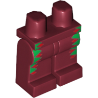 Lego Hips and Dark Red Legs with Green and Red Mexican Print / Dark Red