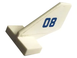 Tail Shuttle, Small with Blue '08' Pattern on Left Side (Sticker) - Set 60049