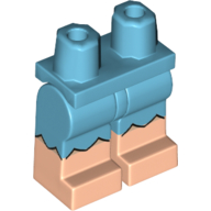 Lego Hips with Medium Azure Legs and Light Nougat Boots Pattern with Betty Rubble Print / Medium Azure