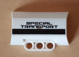 Technic, Panel Engine Block Half / Side Intake with Black Stripe and 'SPECIAL TRANSPORT' Pattern (Sticker) - Set 5979
