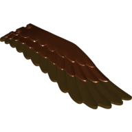 Lego Animal Body Part, Bird, Eagle Wing - Left with Dark Brown Feathers Print