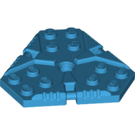 Lego Plate Special 6 x 6 Hexagonal with Pin Hole / Dark Azure