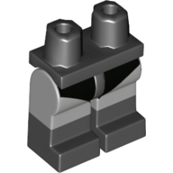 Lego Hips with Light Bluish Gray Legs and Black Boots Pattern with Black Leotard Print / Black