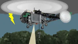 Motorized old-style helicopter