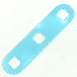Clikits Rectangle 1 7/8 x 8 with Rounded Corners and 3 Holes [Plastic] / Trans-Light Blue