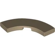 Tile 3 x 3 Curved, Macaroni / Dark Tan