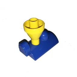 Duplo Train Steam Engine Funnel Top, Yellow Top / Blue