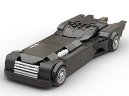 The Animated Series Batmobile (V2) - Minifig Scale