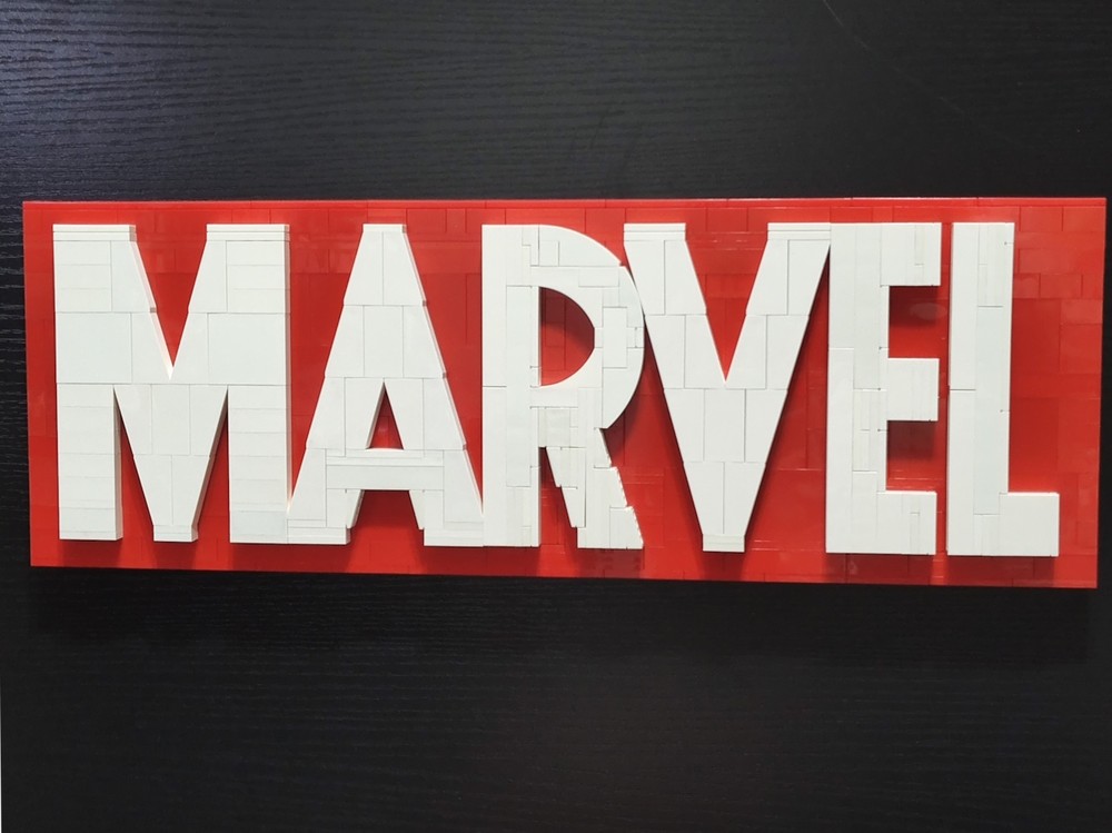 Lego Marvel Logo - wall-mount version