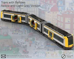 Articulated Tram with Bellows (City, Yellow Livery Version)