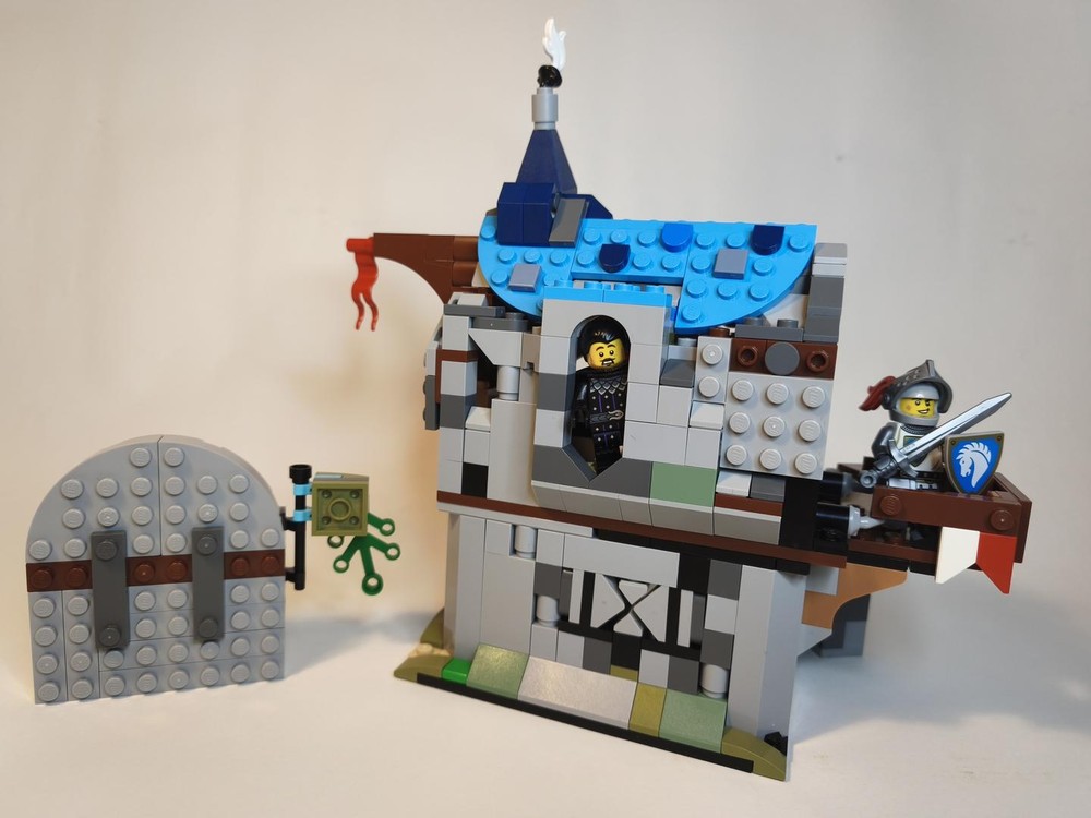 Lego Medieval Barracks - Medieval Windmill and Bakery expansion 31168 alternate build