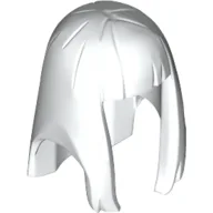 Hair Long Straight with Bangs - Hard Plastic / White
