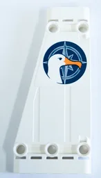 Technic, Panel Plate 5 x 11 x 1 Tapered with Bird Head and Compass Pattern Model Right Side (Sticker) - Set 42064