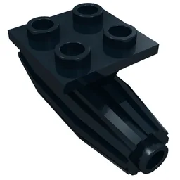Engine, Strakes, 2 x 2 Thin Top Plate / Black