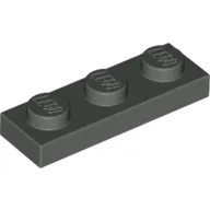 Plate 1 x 3 / Dark Gray